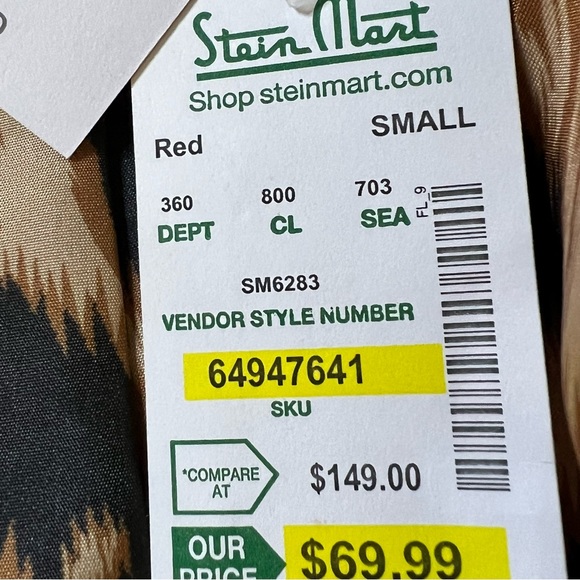 V Cristina Faux Red Leather Moto Jacket With Gold Colored Hardware Small… - Picture 13 of 15